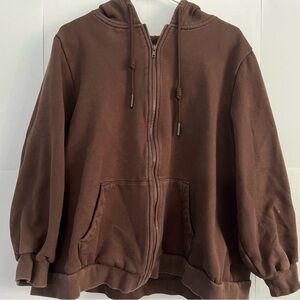 Shiny By Nature brown/acorn zip up hoodie